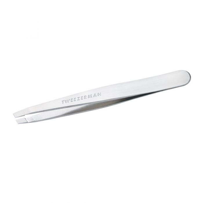 Platinum Silver Slant Tweezer