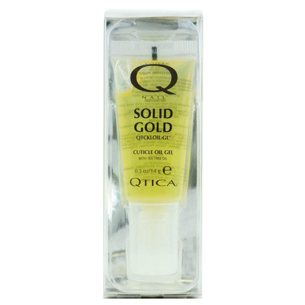 Nail Supplements: Qtica Solid Gold Cuticle Oil Gel - Size : 0.50 oz