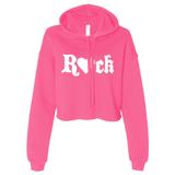 PINK ROCK CROP HOODIE