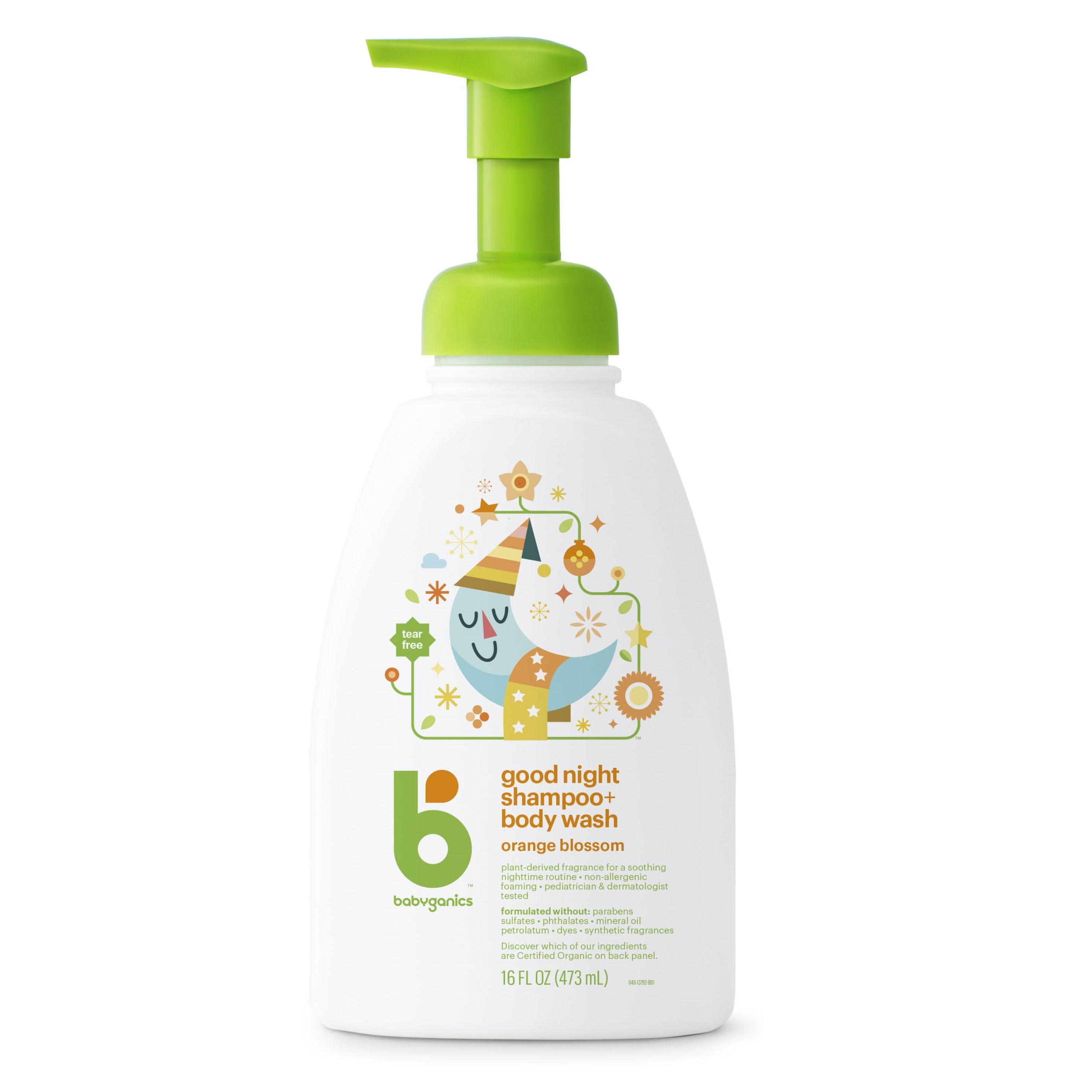 good night shampoo + body wash, orange blossom 1