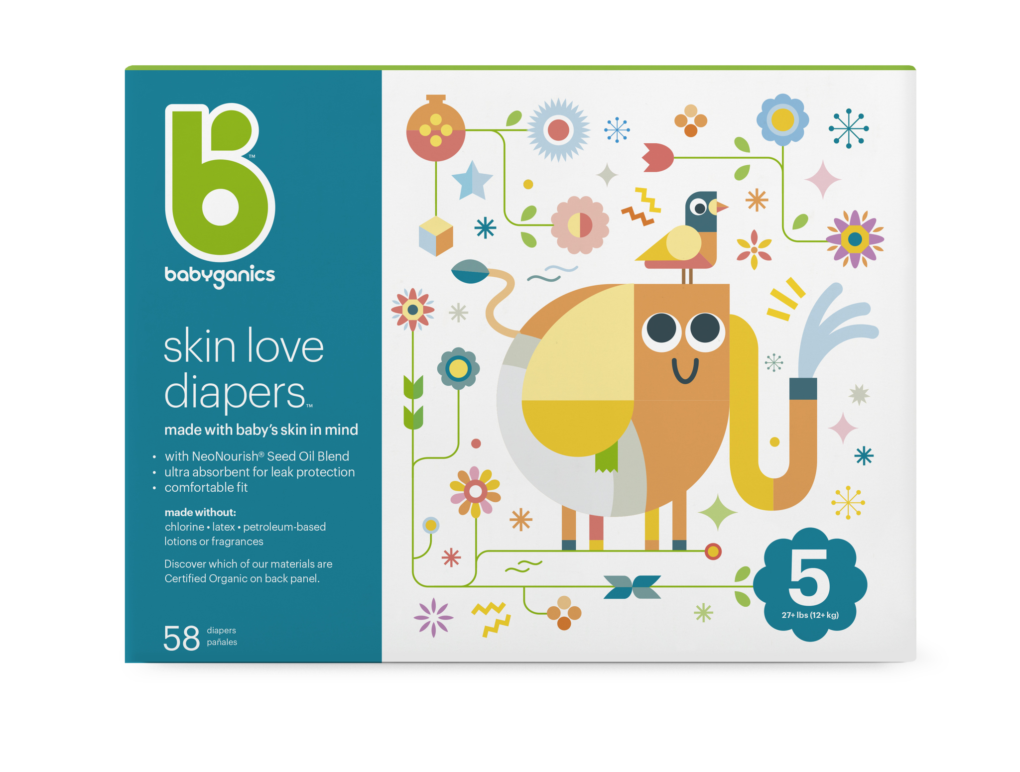 skin love diapers, size 5 2